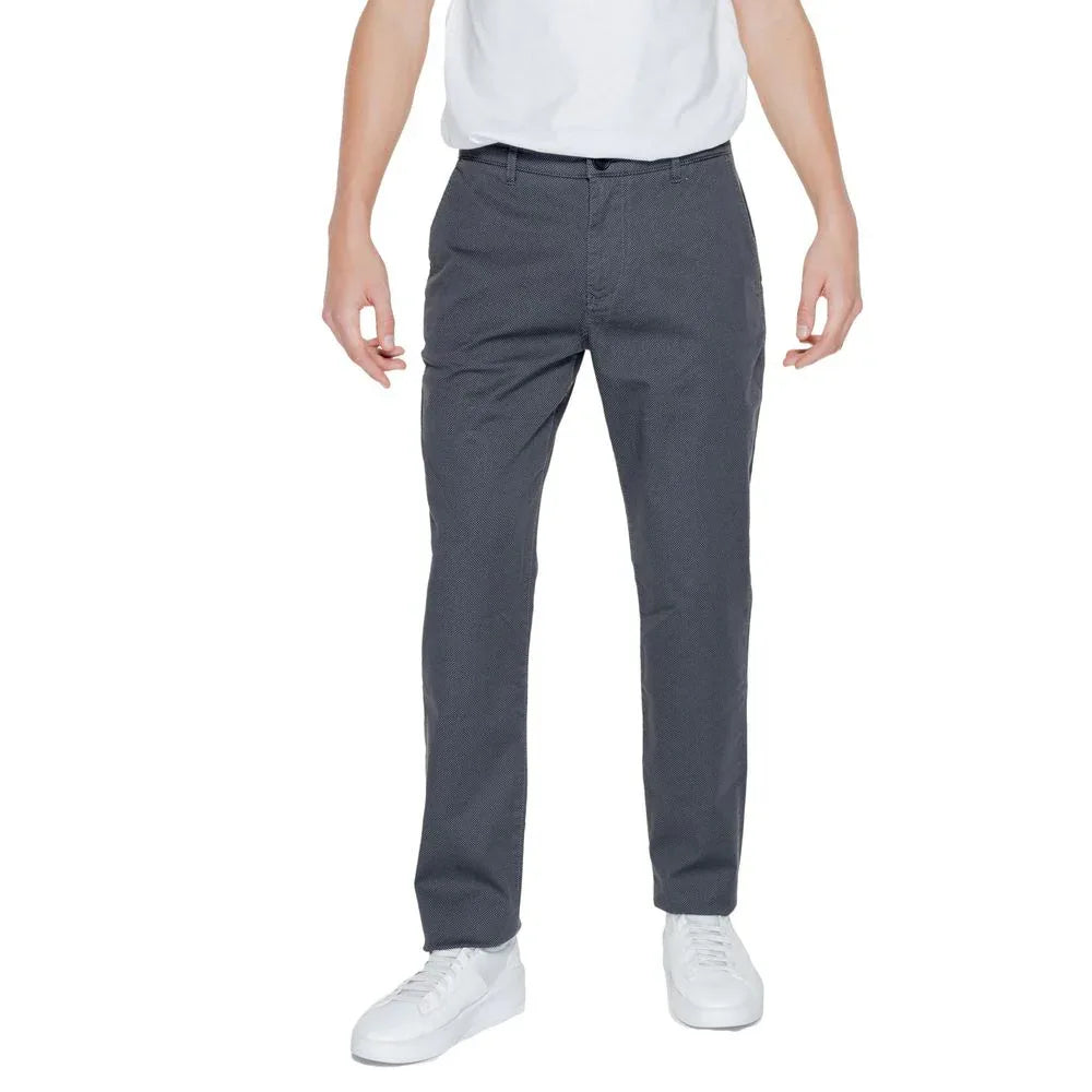 Armani Exchange Black Cotton Casual Pants - Zeiniez