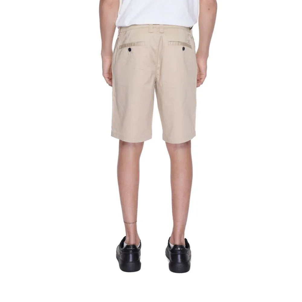 Armani Exchange Beige Cotton Bermuda Shorts - Zeiniez