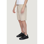 Armani Exchange Beige Cotton Bermuda Shorts - Zeiniez