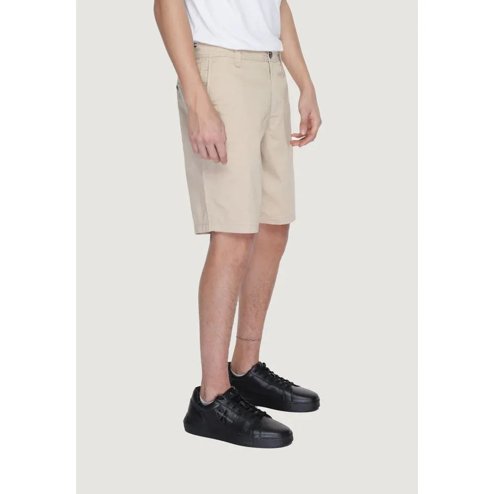 Armani Exchange Beige Cotton Bermuda Shorts - Zeiniez
