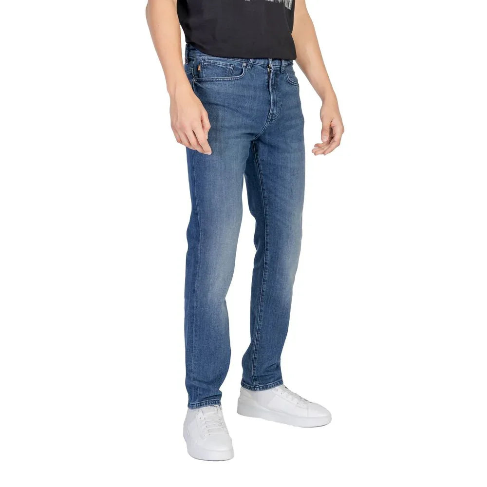 Hugo Boss Blue Cotton Relaxed Fit Jeans - Zeiniez