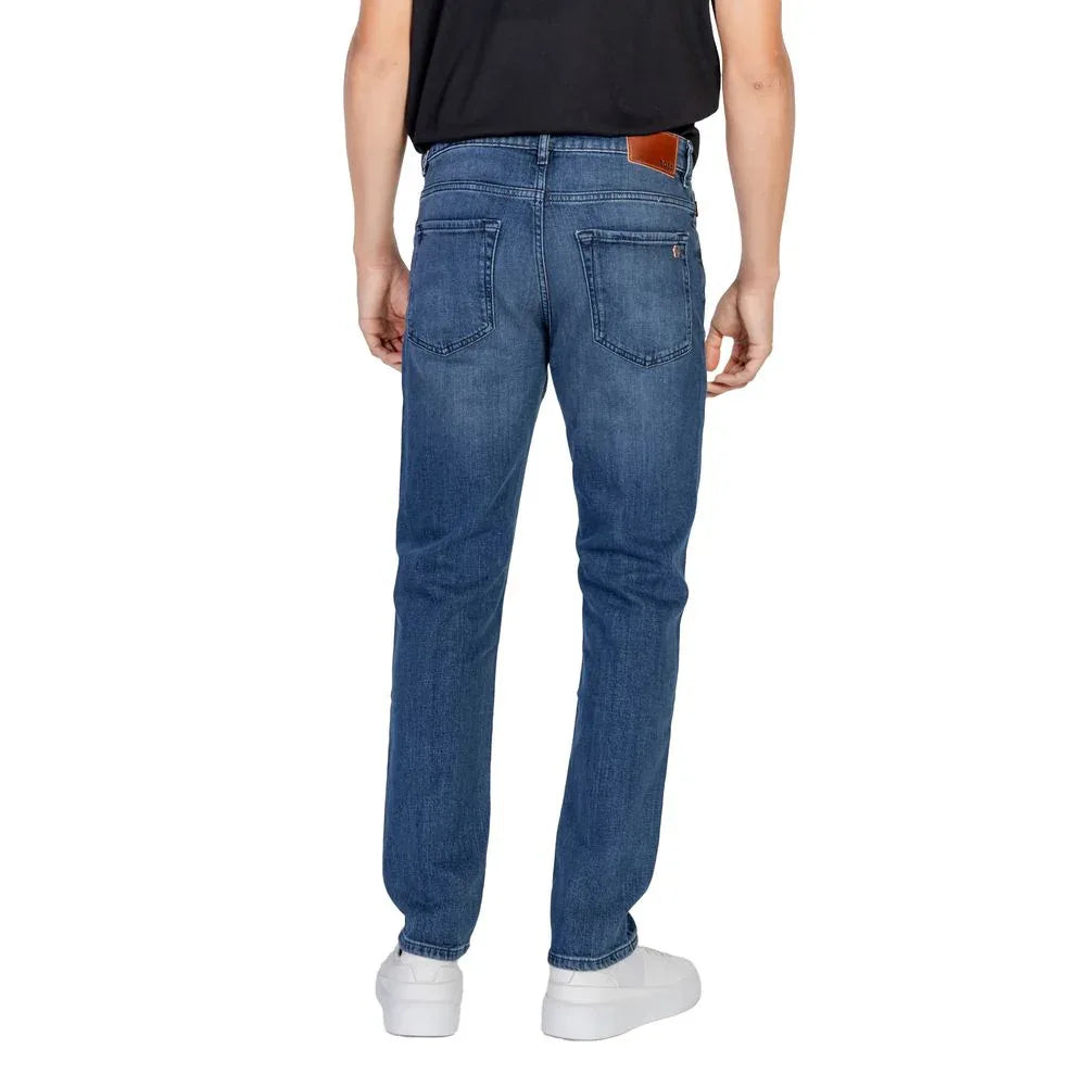 Hugo Boss Blue Cotton Relaxed Fit Jeans - Zeiniez