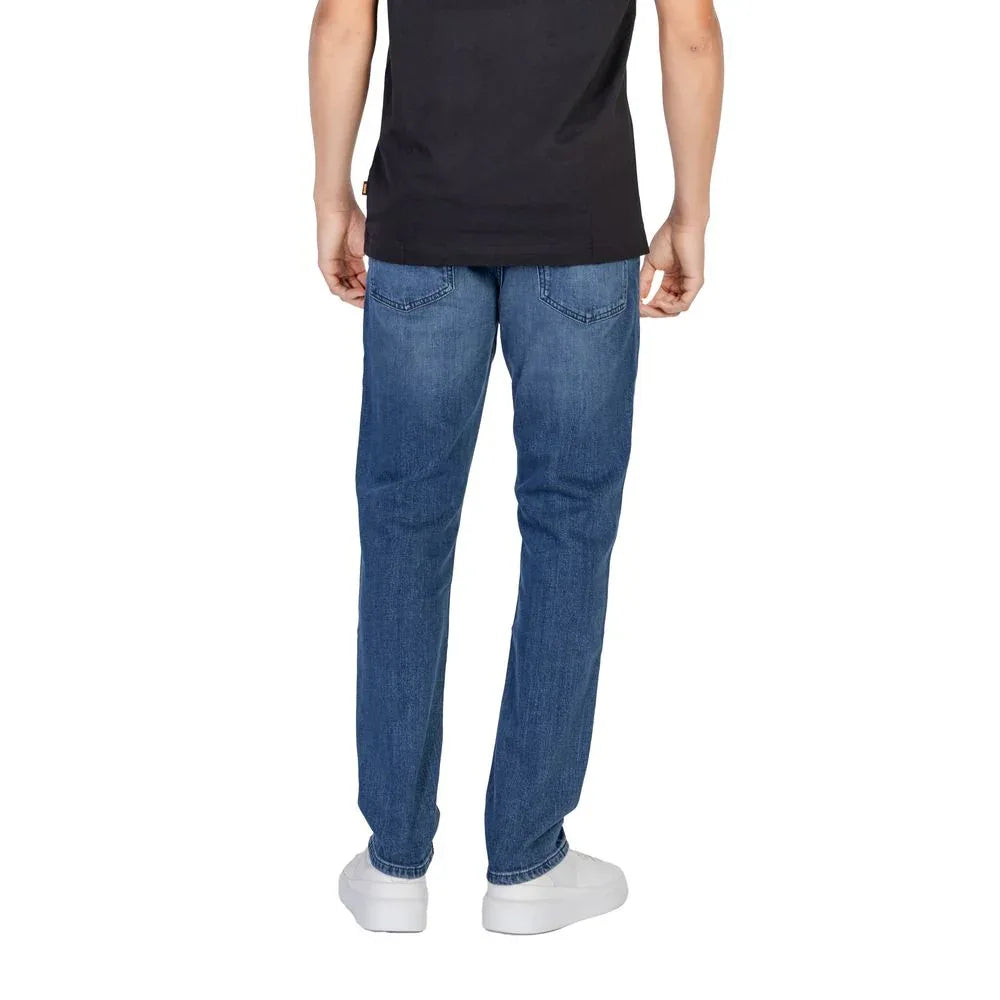 Hugo Boss Blue Cotton Relaxed Fit Jeans - Zeiniez