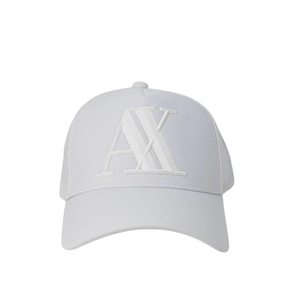 Armani Exchange White Cotton Cap (Baseball Hat) - Zeiniez