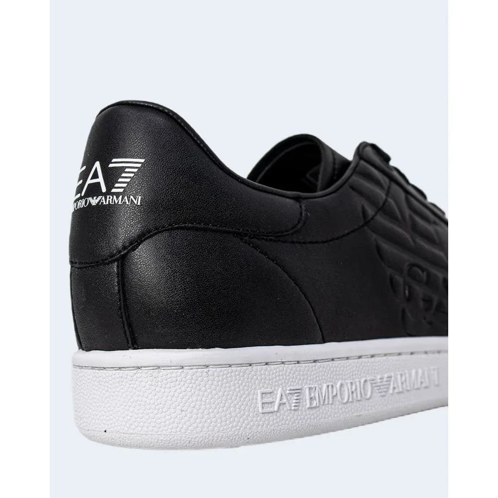 EA7 Emporio Armani Black And White Polyethylene Low Top Sneakers - Zeiniez