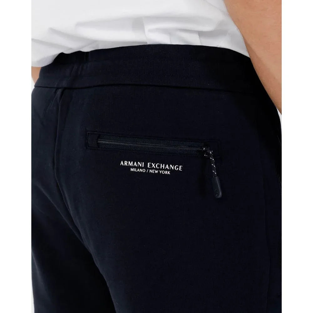 Armani Exchange Blue Cotton Joggers (Workout Pants) - Zeiniez