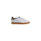 EA7 Emporio Armani Beige Leather Low Top Sneakers - Zeiniez