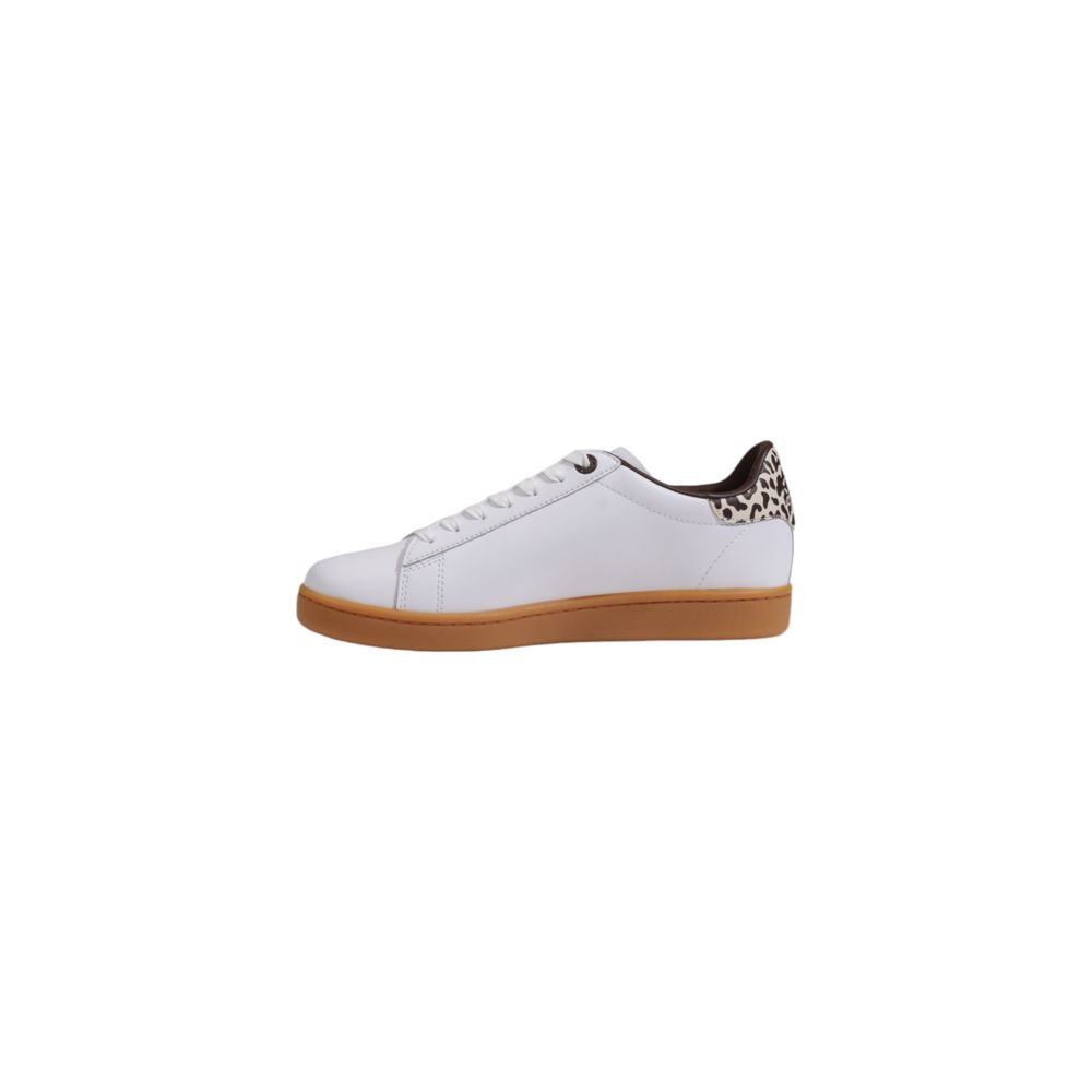 EA7 Emporio Armani Beige Leather Low Top Sneakers - Zeiniez