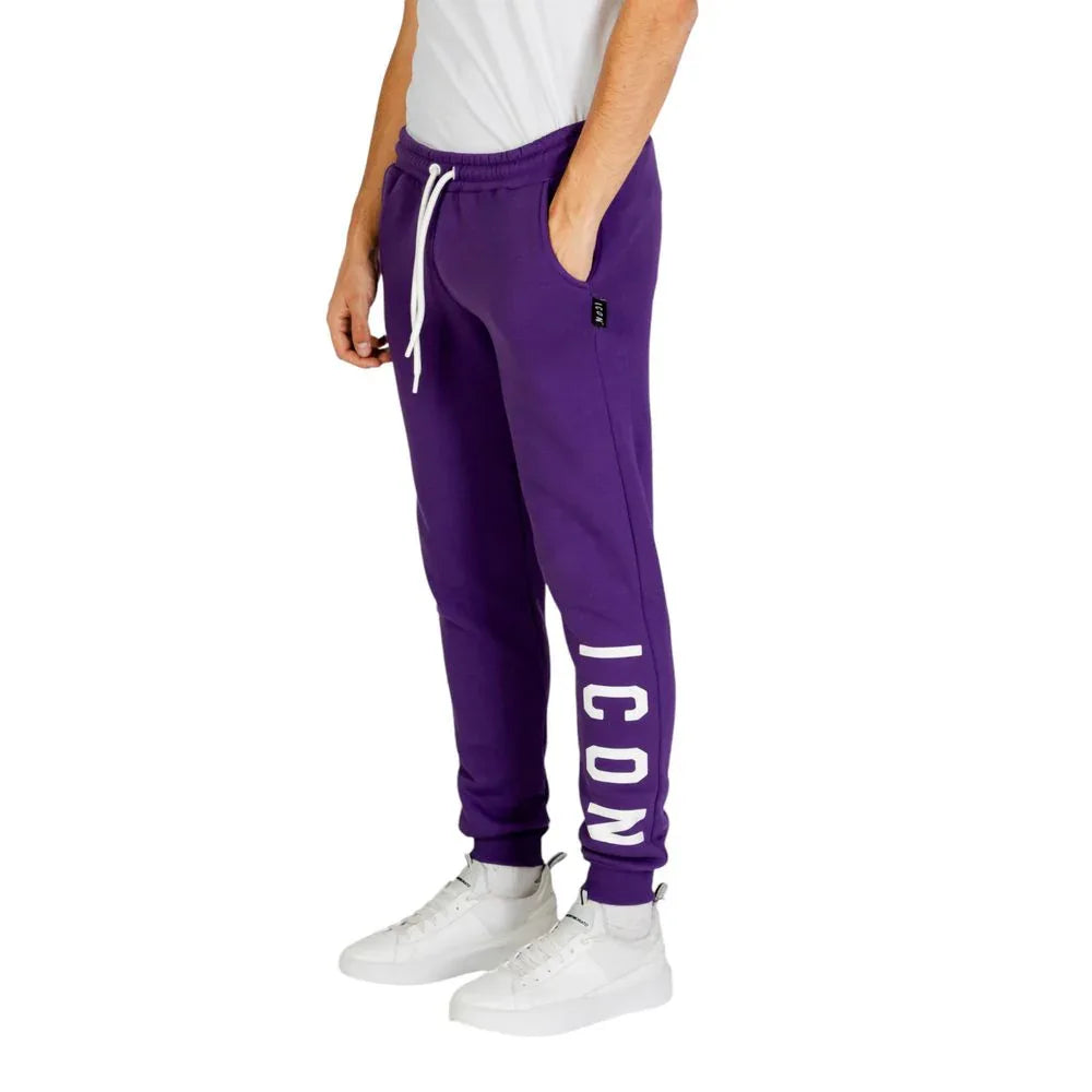 Icon Purple Cotton Joggers (Workout Pants) - Zeiniez