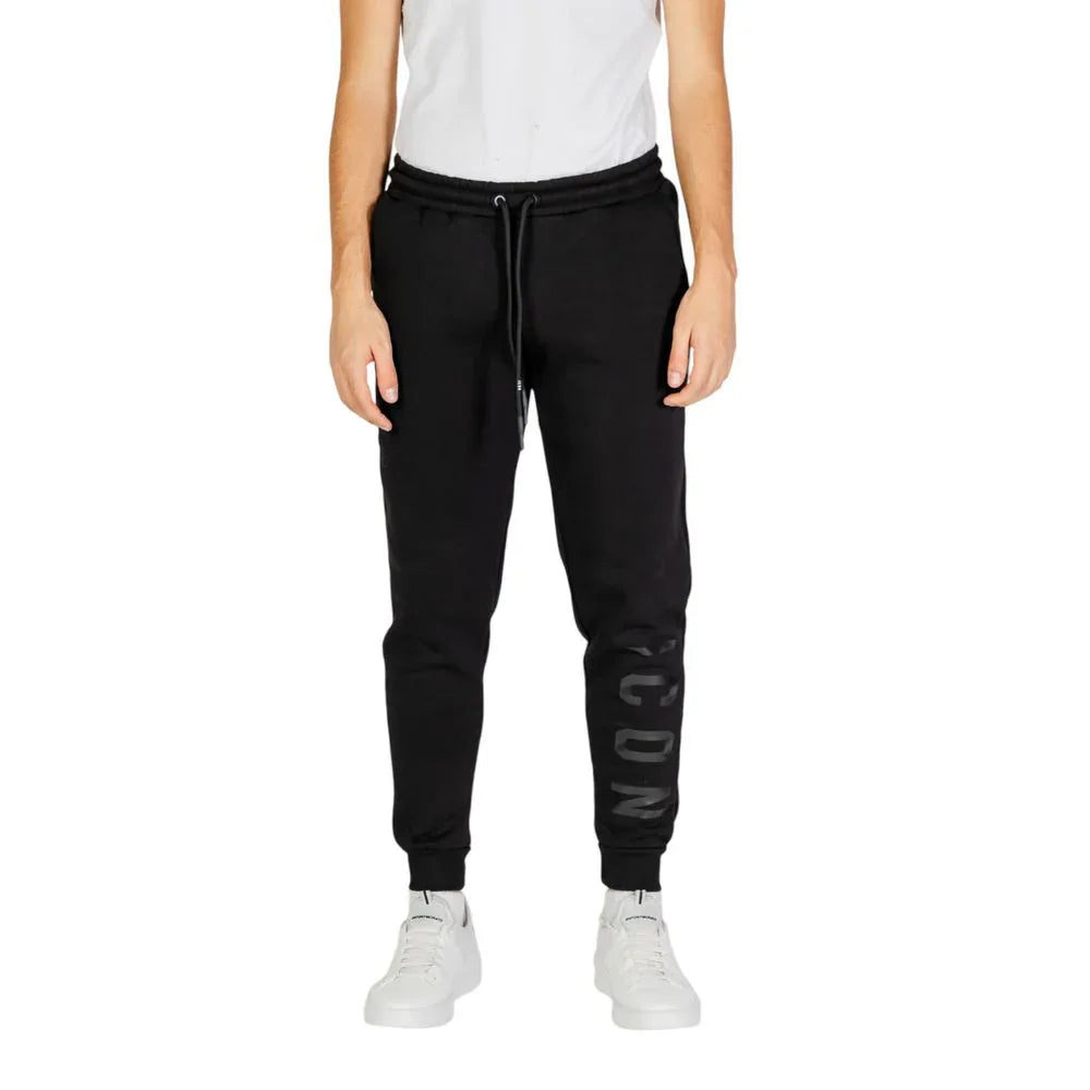 Icon Black Cotton Joggers (Workout Pants) - Zeiniez