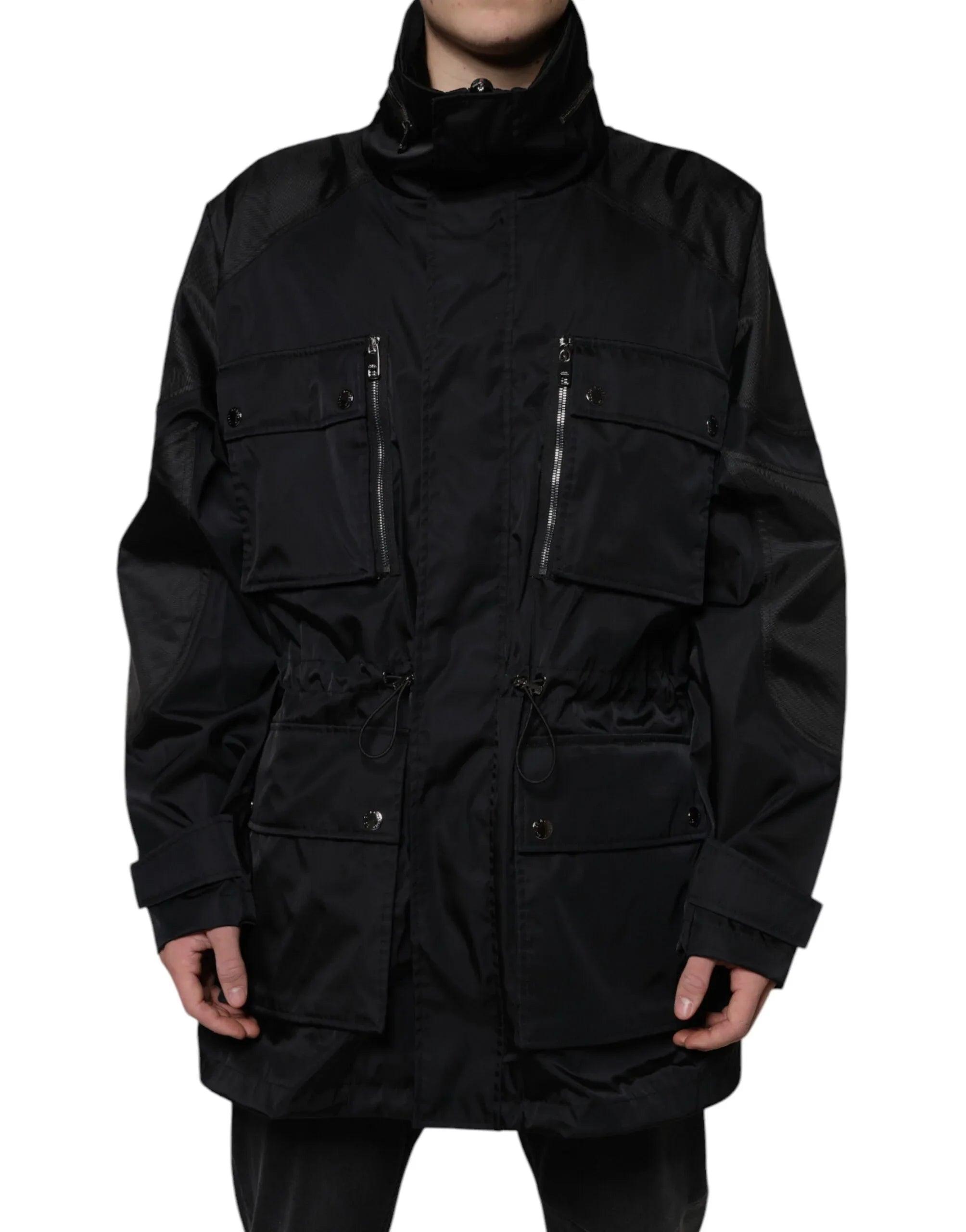 Dolce & Gabbana Black Nylon Winter Men Parka Coat Jacket - Zeiniez