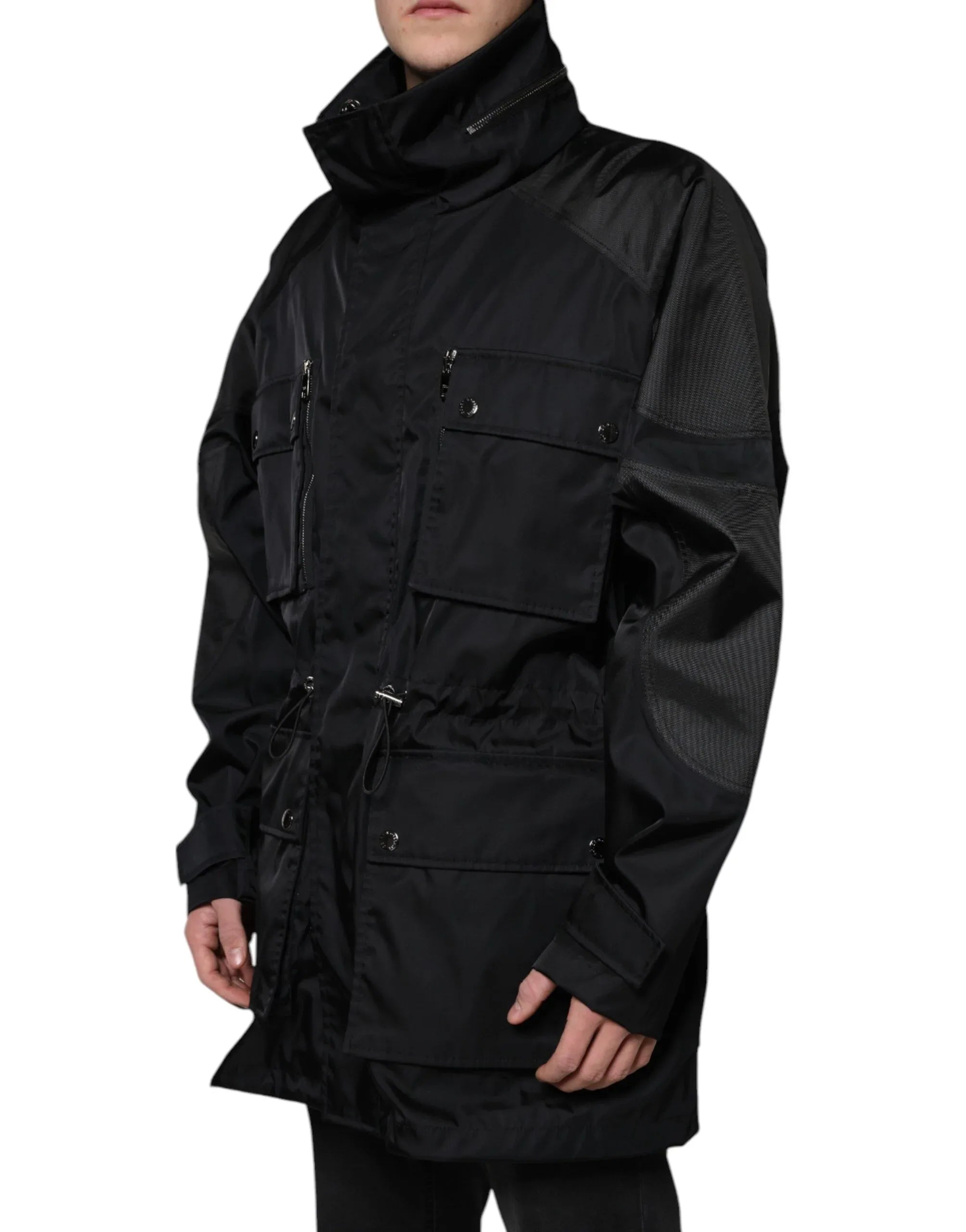 Dolce & Gabbana Black Nylon Winter Men Parka Coat Jacket - Zeiniez