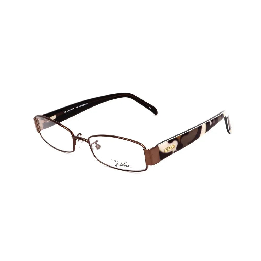 Emilio Pucci Brown Metal Glasses (Frames) - Zeiniez