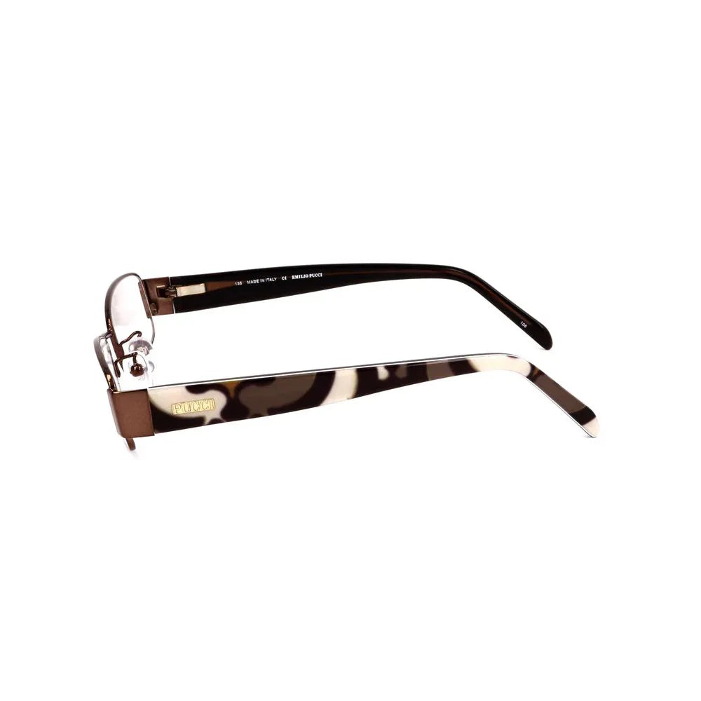 Emilio Pucci Brown Metal Glasses (Frames) - Zeiniez