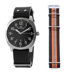 Folli Follie Black Leather Dress Watch - Zeiniez