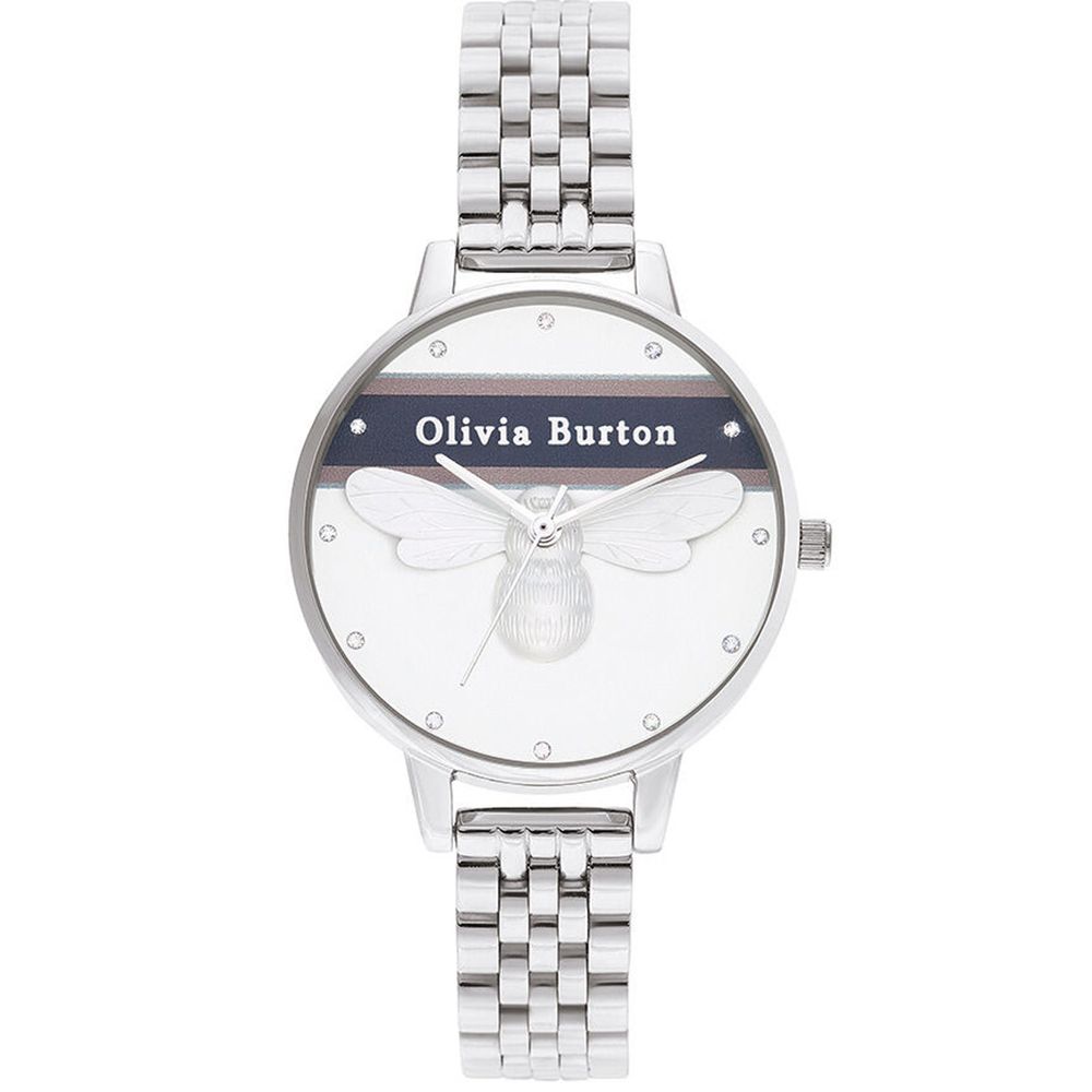 Olivia Burton Silver Stainless Steel Dress Watch - Zeiniez