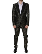Dolce & Gabbana Black Stars Jacquard SICILIA 2 Piece Suit - Zeiniez