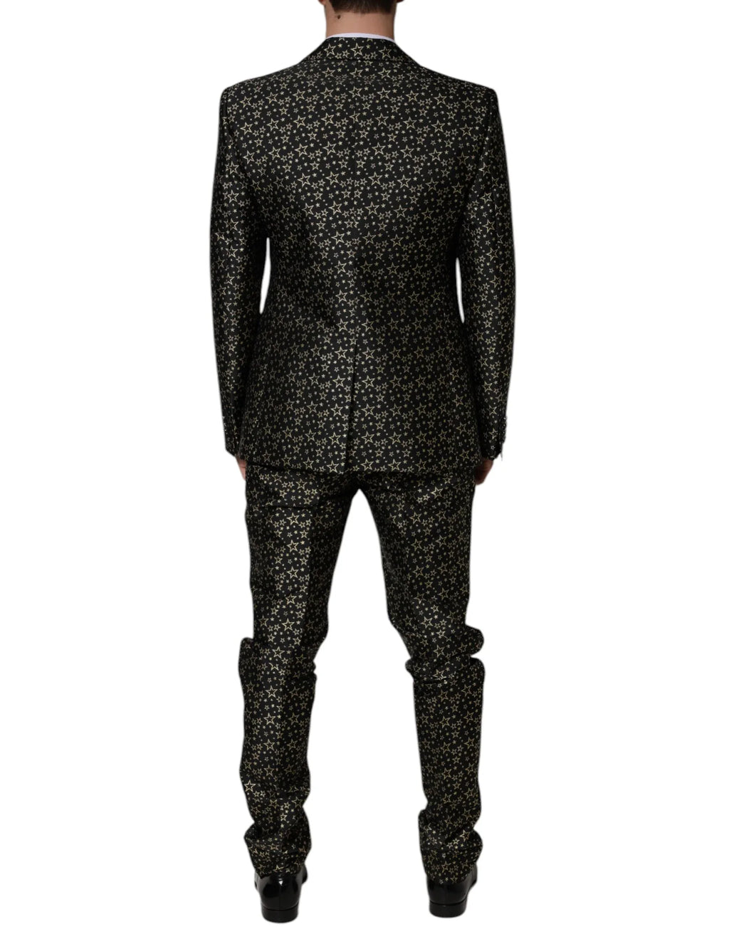 Dolce & Gabbana Black Stars Jacquard SICILIA 2 Piece Suit - Zeiniez