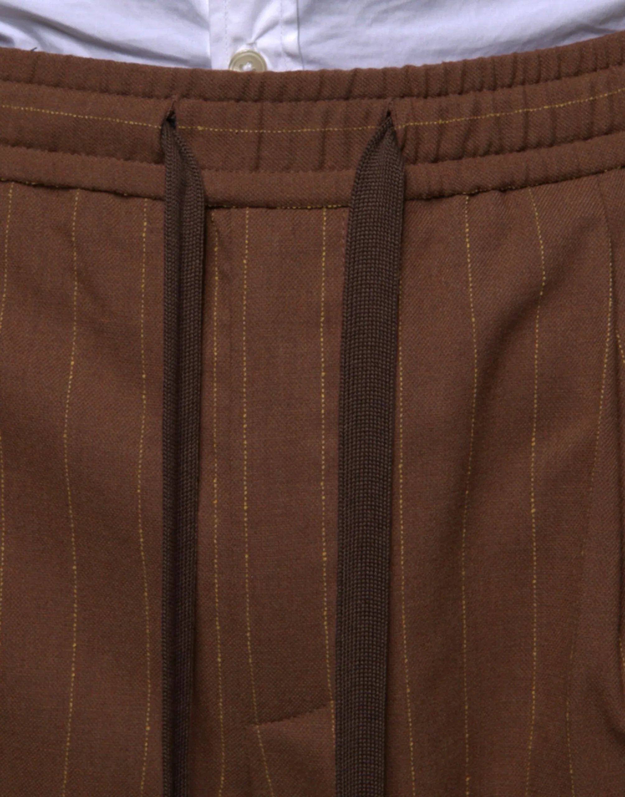 Dolce & Gabbana Brown Stripes Skinny Men Dress Pants - Zeiniez