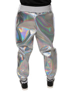 Dolce & Gabbana Silver Iridescent Men Jogger Sweatpants Pants - Zeiniez