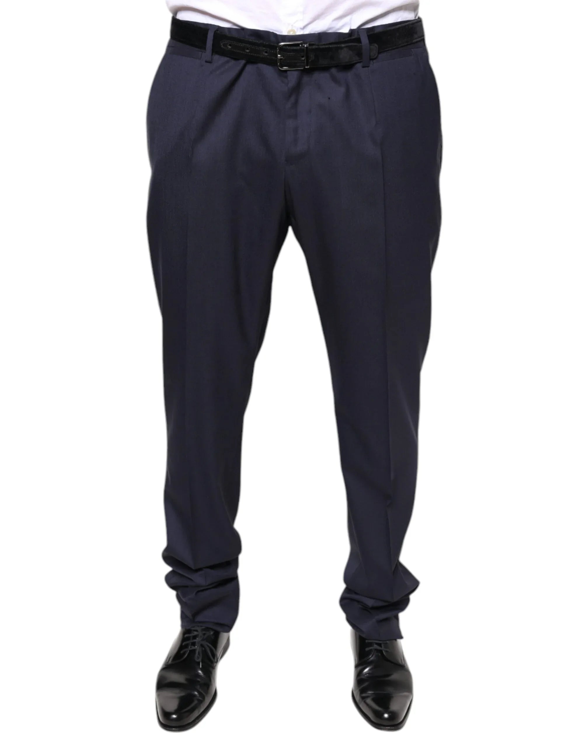 Dolce & Gabbana Blue Wool Skinny Formal Dress Pants - Zeiniez