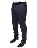 Dolce & Gabbana Blue Wool Skinny Formal Dress Pants - Zeiniez
