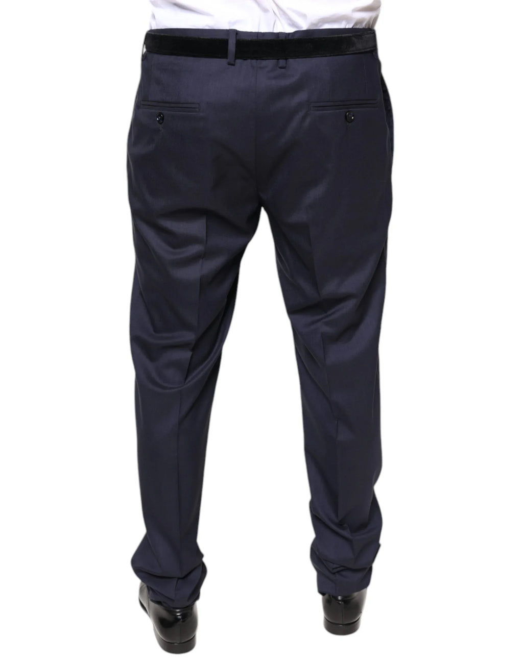 Dolce & Gabbana Blue Wool Skinny Formal Dress Pants - Zeiniez