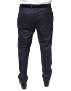 Dolce & Gabbana Blue Wool Skinny Formal Dress Pants - Zeiniez