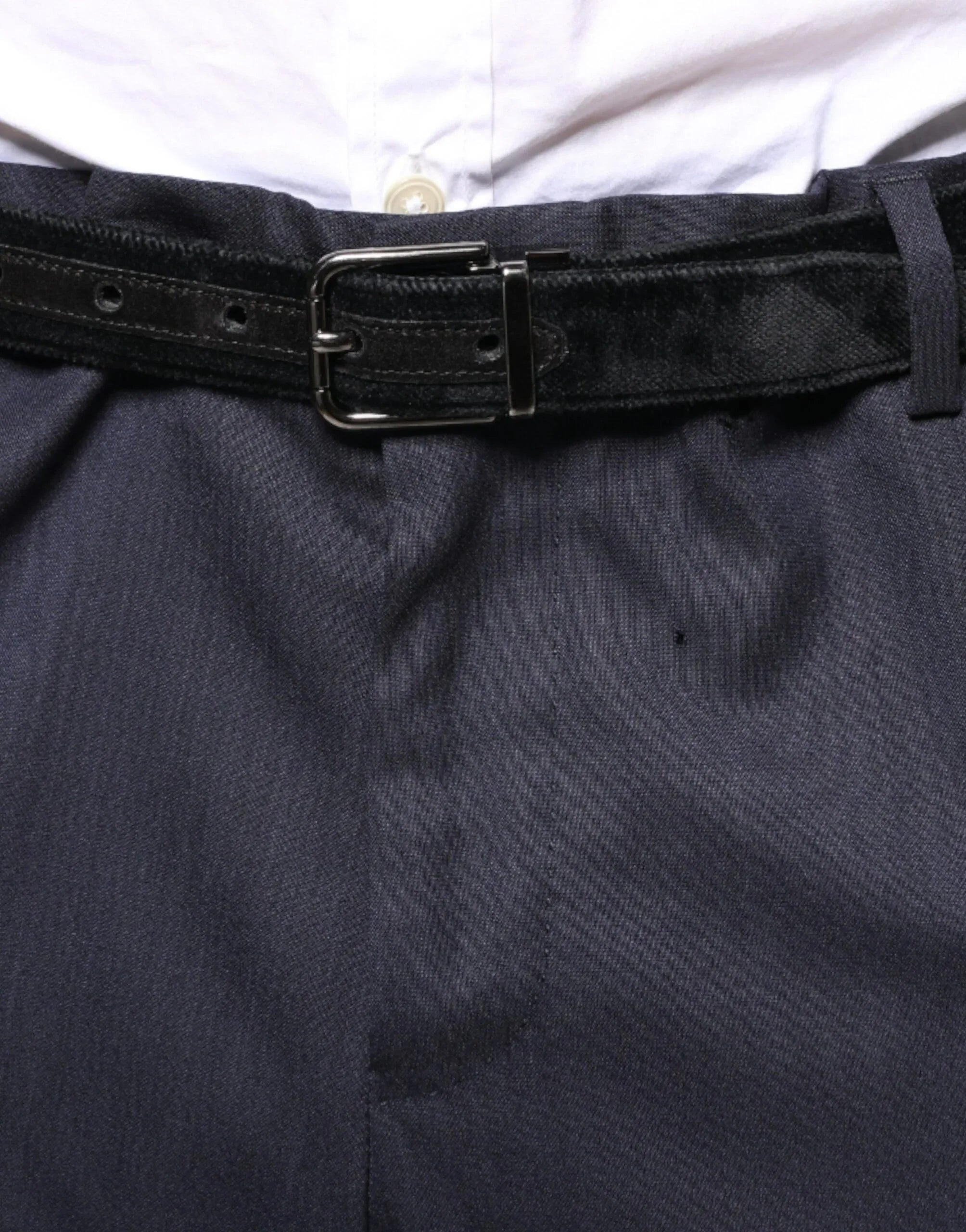 Dolce & Gabbana Blue Wool Skinny Formal Dress Pants - Zeiniez