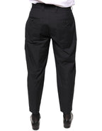 Dolce & Gabbana Black Crown Cotton Dress Pants - Zeiniez