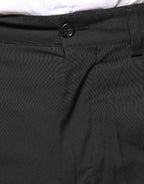 Dolce & Gabbana Black Crown Cotton Dress Pants - Zeiniez
