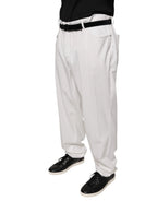 Brunello Cucinelli White Cotton Men Dress Tapered Pants - Zeiniez