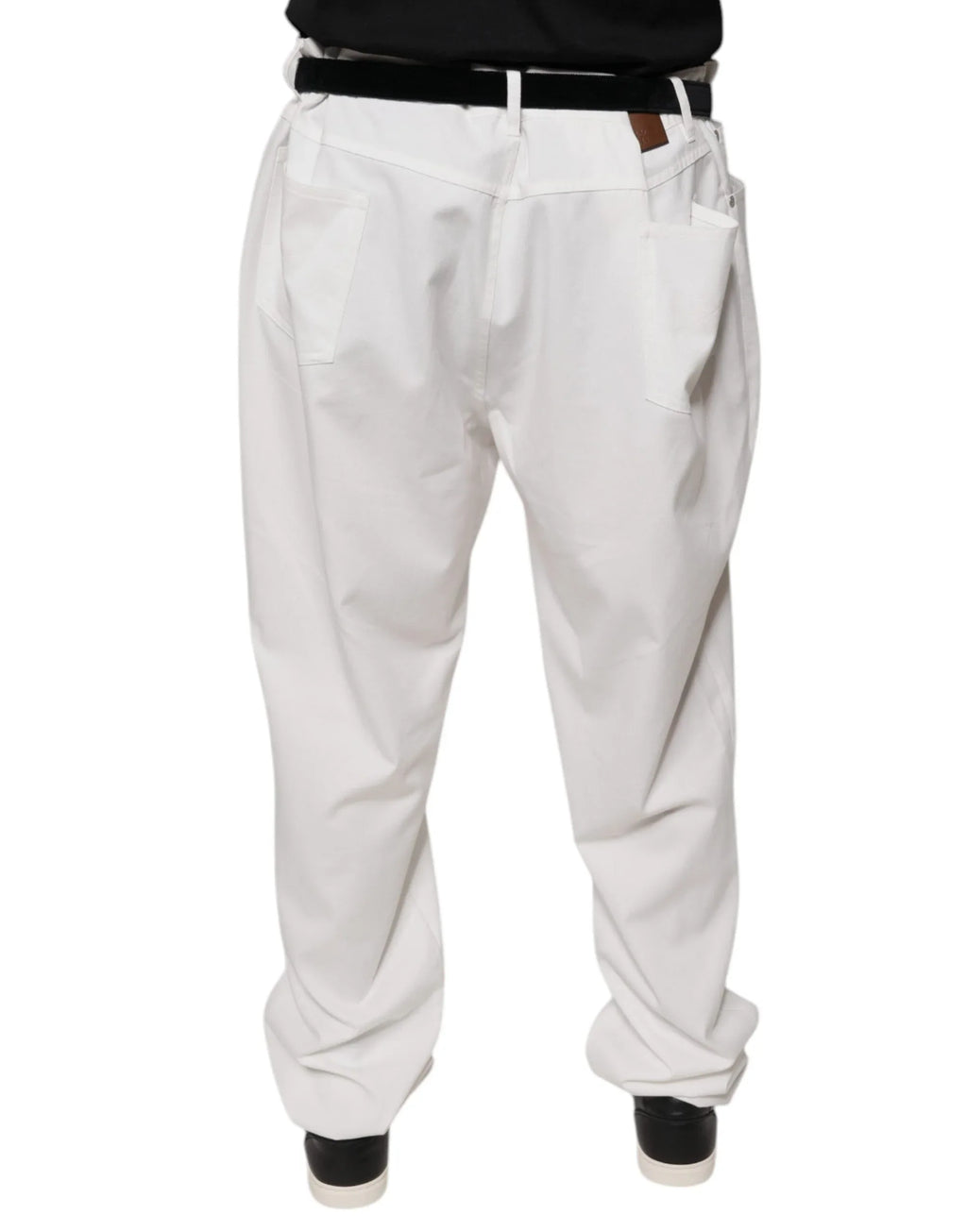 Brunello Cucinelli White Cotton Men Dress Tapered Pants - Zeiniez