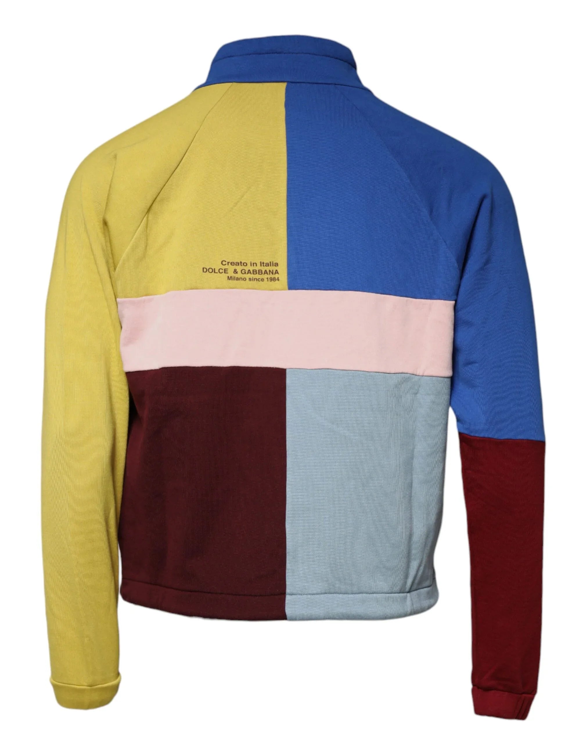 Dolce & Gabbana Multicolor Patchwork Men Sweatshirt Sweater - Zeiniez