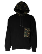 Dolce & Gabbana Black Camouflage Hooded Sweatshirt Sweater - Zeiniez