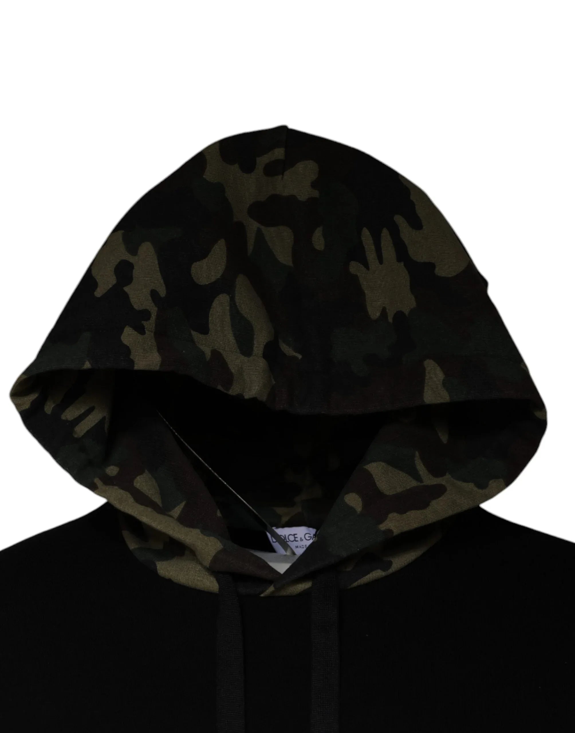 Dolce & Gabbana Black Camouflage Hooded Sweatshirt Sweater - Zeiniez