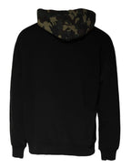 Dolce & Gabbana Black Camouflage Hooded Sweatshirt Sweater - Zeiniez