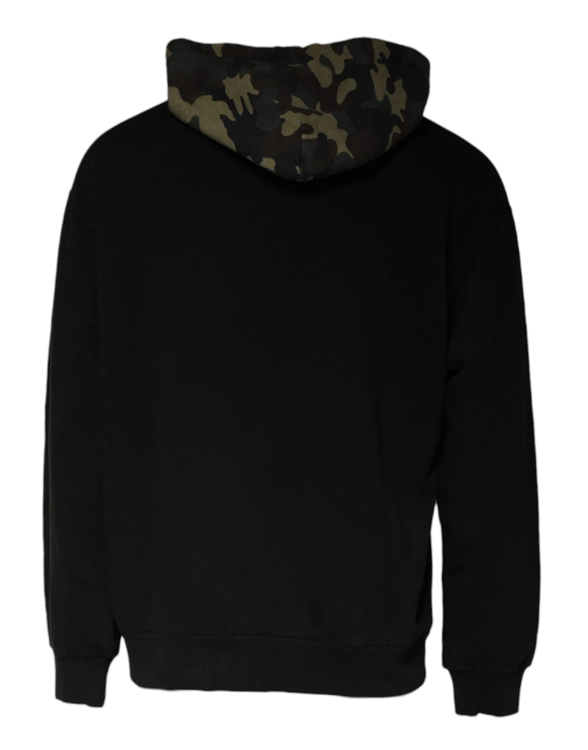 Dolce & Gabbana Black Camouflage Hooded Sweatshirt Sweater - Zeiniez