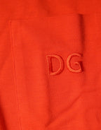 Dolce & Gabbana Orange Cotton Button Down Casual Polo Shirt - Zeiniez