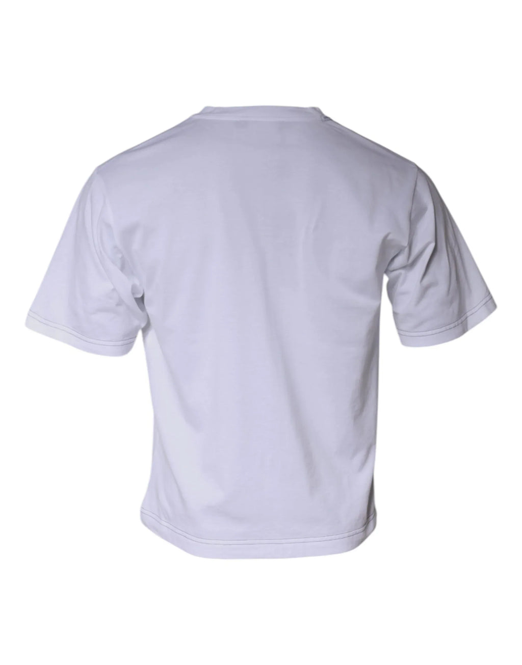 Dolce & Gabbana White DG Logo Cotton Shorts Sleeves T-shirt - Zeiniez