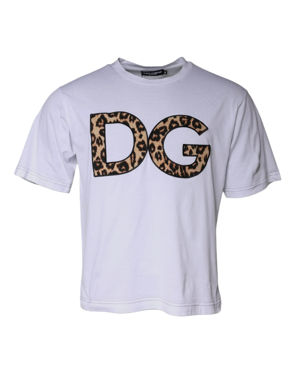 Dolce & Gabbana White DG Logo Cotton Shorts Sleeves T-shirt - Zeiniez