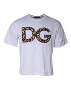 Dolce & Gabbana White DG Logo Cotton Shorts Sleeves T-shirt - Zeiniez