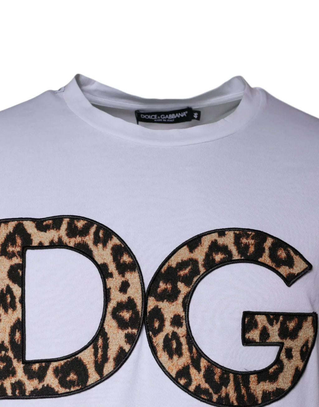 Dolce & Gabbana White DG Logo Cotton Shorts Sleeves T-shirt - Zeiniez