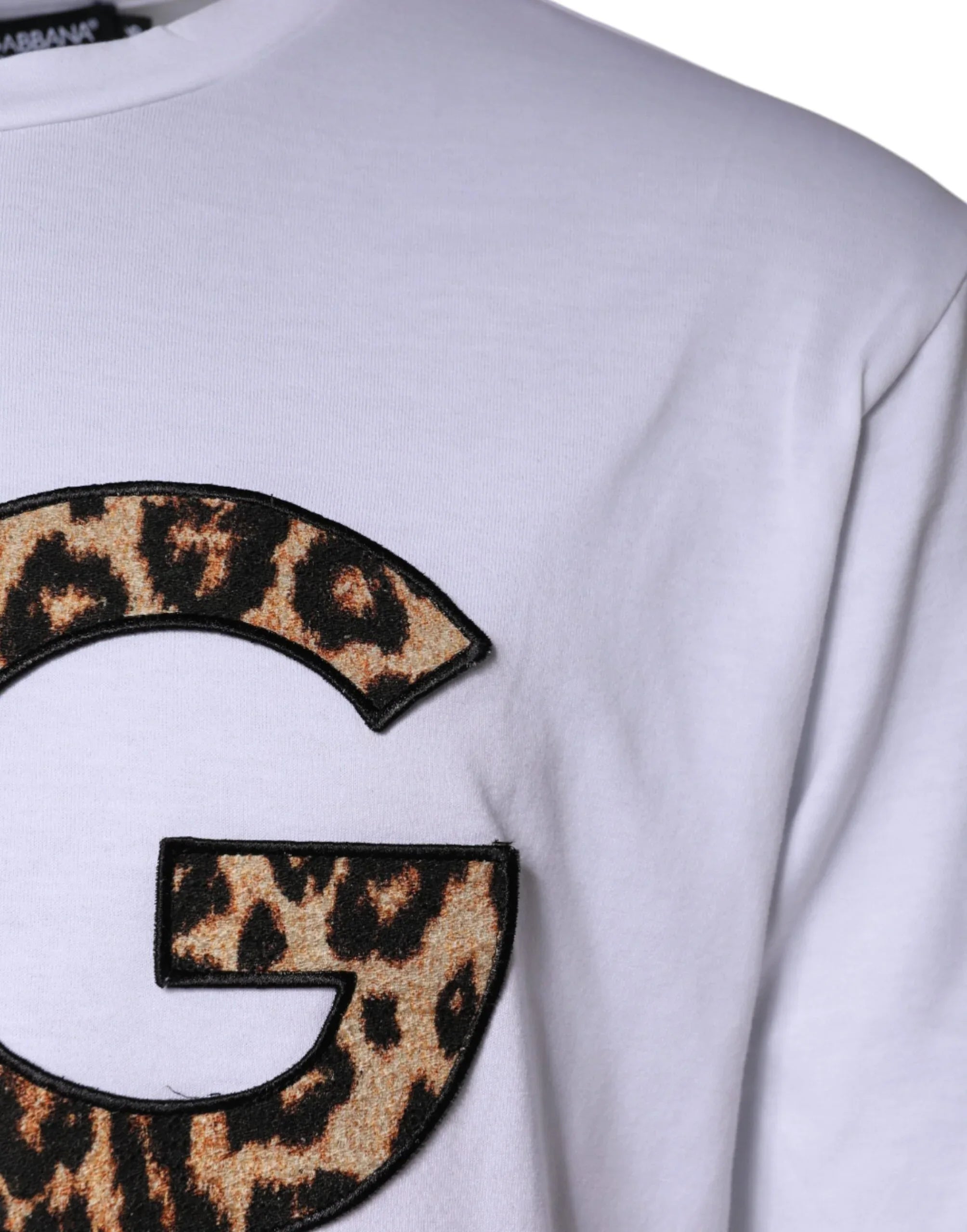 Dolce & Gabbana White DG Logo Cotton Shorts Sleeves T-shirt - Zeiniez