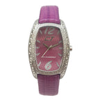 Chronotech Purple Leather Dress Watch