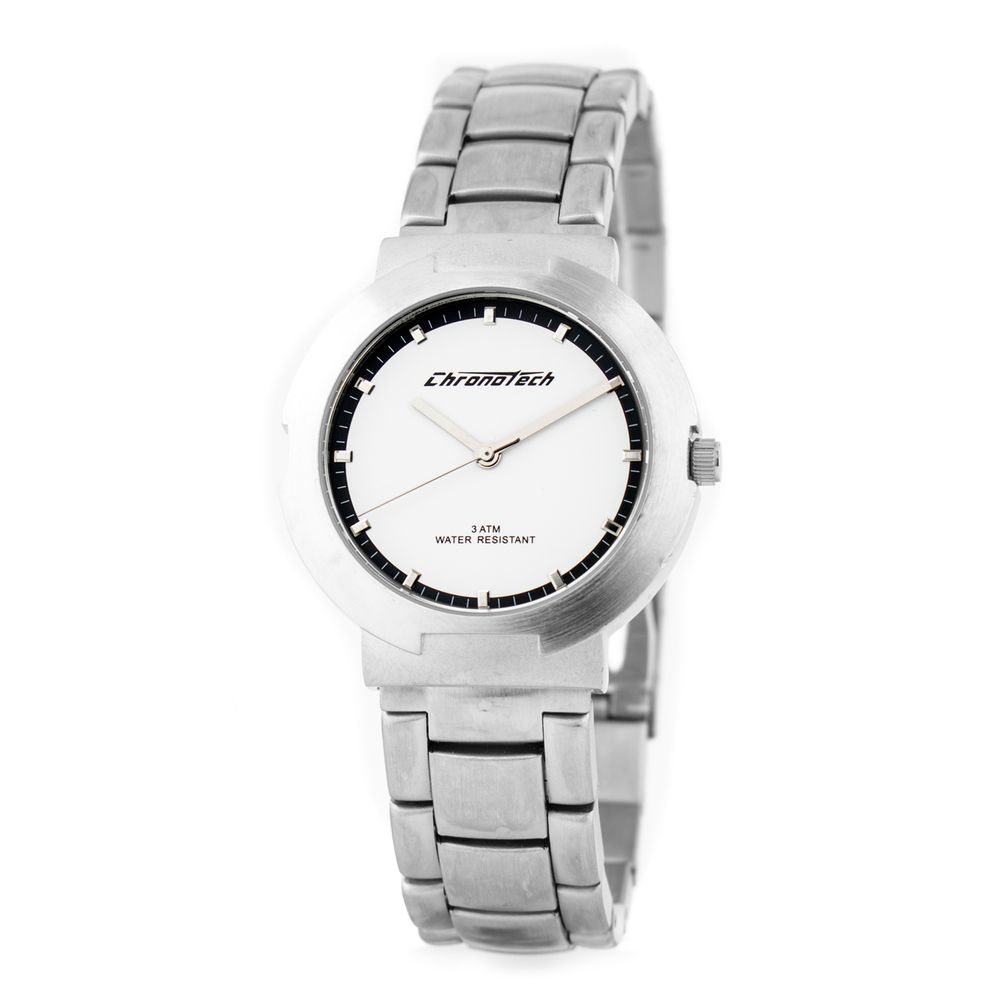 Chronotech Silver Stainless Steel Dress Watch