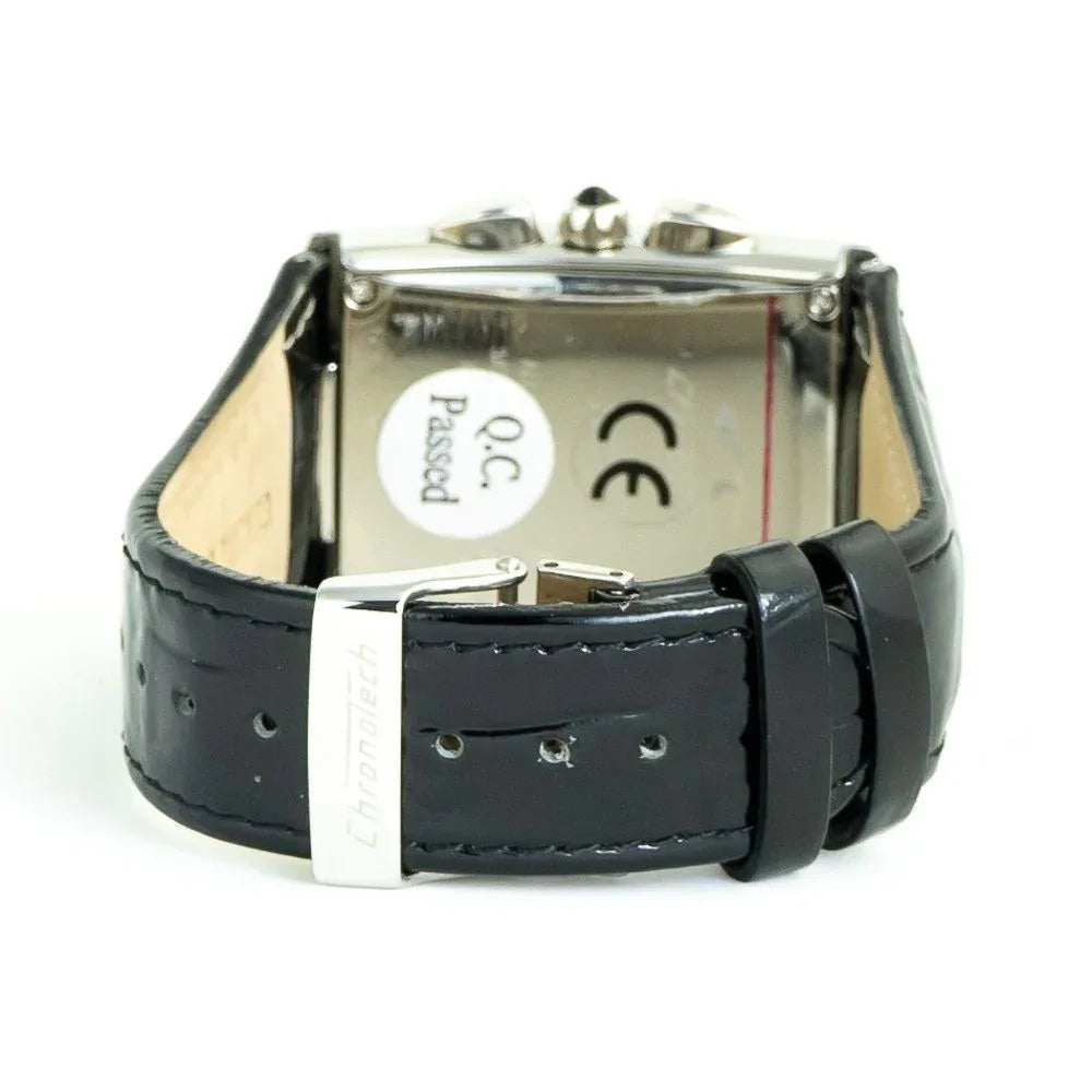 Chronotech Black Leather Dress Watch - Zeiniez