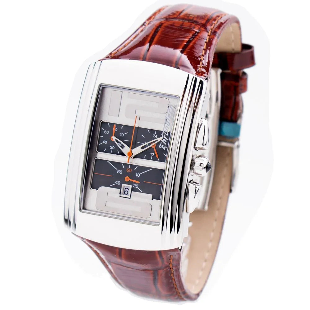 Chronotech Brown Leather Dress Watch - Zeiniez