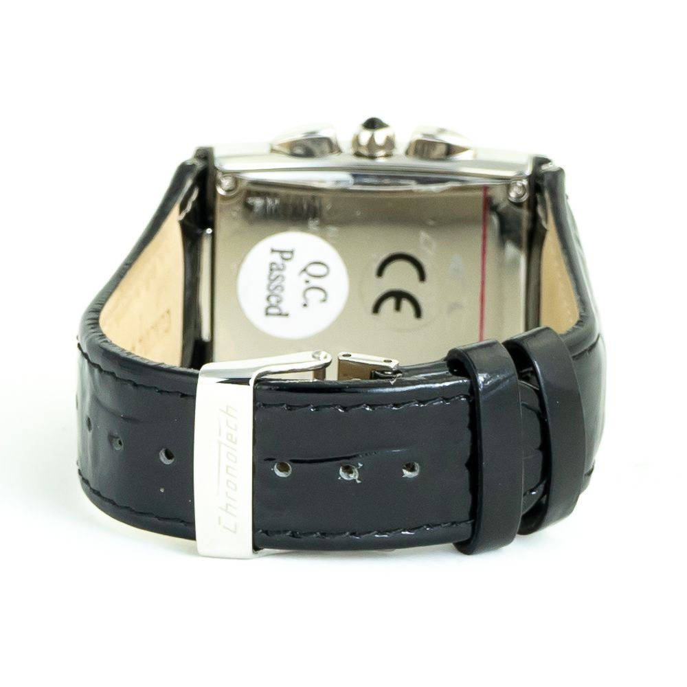 Chronotech Black Leather Dress Watch - Zeiniez