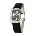 Chronotech Black Leather Dress Watch